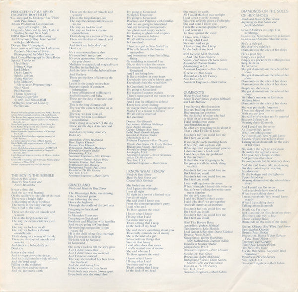 Paul Simon : Graceland (LP,Album,Stereo)