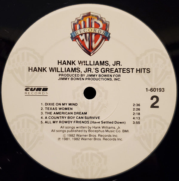 Hank Williams Jr. : Hank Williams, Jr.'s Greatest Hits (LP,Compilation)