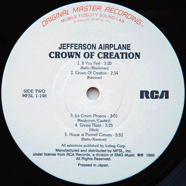 Jefferson Airplane : Crown Of Creation (LP,Album,Limited Edition,Numbered,Reissue,Remastered,Stereo)
