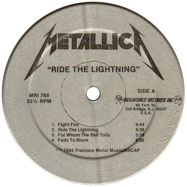 Metallica : Ride The Lightning (LP,Album)
