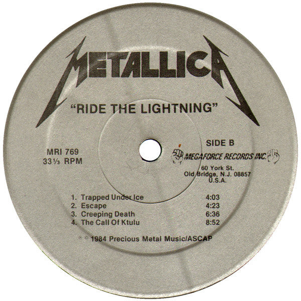 Metallica : Ride The Lightning (LP,Album)