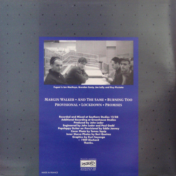 Fugazi : Margin Walker (12",33 ⅓ RPM,EP)