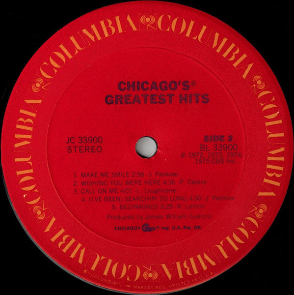 Chicago (2) : Chicago's Greatest Hits (LP,Compilation,Reissue)