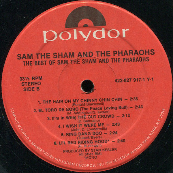 Sam The Sham & The Pharaohs : The Best Of Sam The Sham And The Pharaohs (LP,Compilation,Reissue,Stereo)