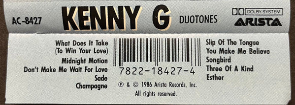 Kenny G (2) : Duotones (Album)