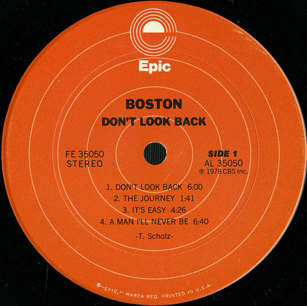 Boston : Don't Look Back (LP,Album)