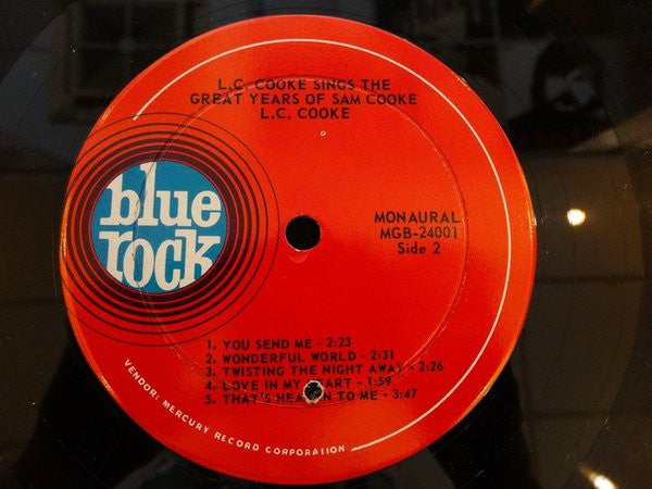 L.C. Cook : Sings The Great Years Of Sam Cooke (LP,Album,Mono)