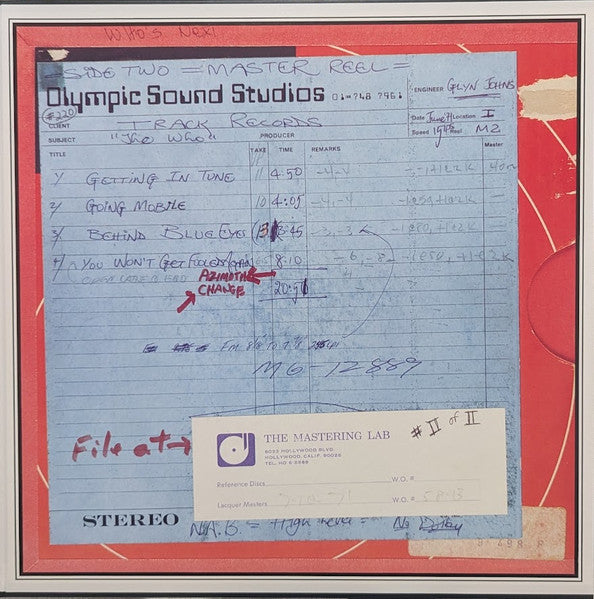 Who, The : Who's Next (LP,Album,Numbered,Reissue,Repress,Stereo)