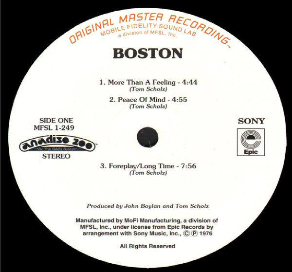 Boston : Boston (LP,Album,Limited Edition,Numbered,Reissue,Remastered)