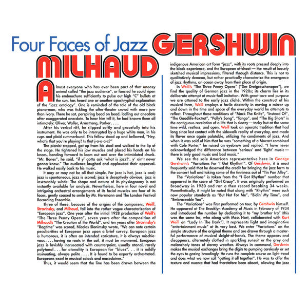 Bernard Herrmann Conducting London Festival Recording Ensemble, The : The Four Faces Of Jazz (LP,Album,Limited Edition,Numbered,Reissue,Remastered)