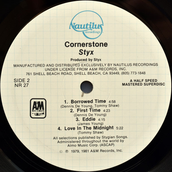 Styx : Cornerstone (LP,Album,Remastered,Stereo)