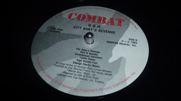 G.B.H. : City Baby's Revenge (LP,Reissue)