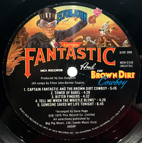 Elton John : Captain Fantastic And The Brown Dirt Cowboy (LP,Album,Stereo)