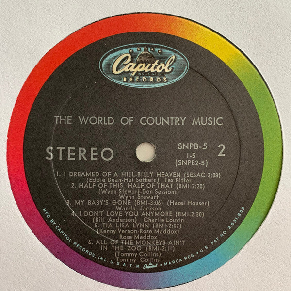 Various : The World Of Country Music (Compilation,Stereo,LP)