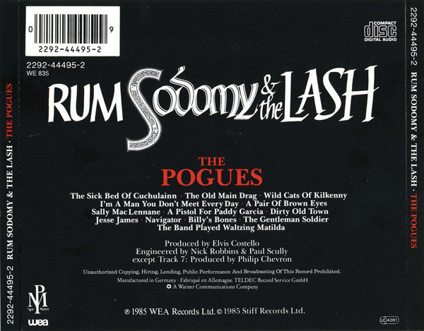 Pogues, The : Rum, Sodomy & The Lash (Album,Reissue)
