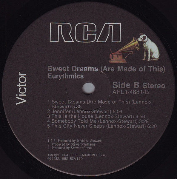 Eurythmics : Sweet Dreams (Are Made Of This) (LP,Album,Stereo)