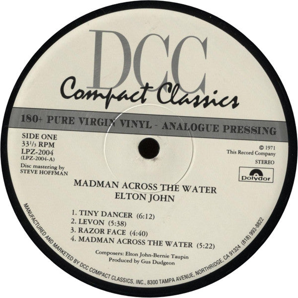 Elton John : Madman Across The Water (LP,Album,Numbered,Reissue,Stereo)