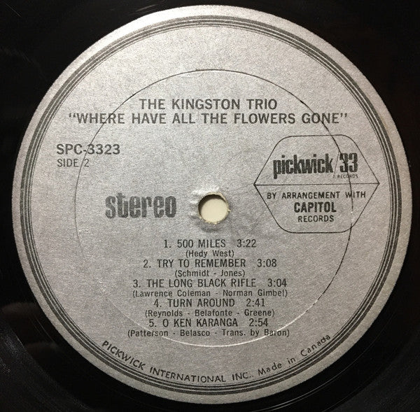 Kingston Trio : Where Have All The Flowers Gone (LP,Album,Reissue,Stereo)
