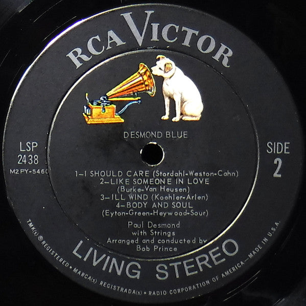 Paul Desmond With Strings : Desmond Blue (LP,Stereo,Album)