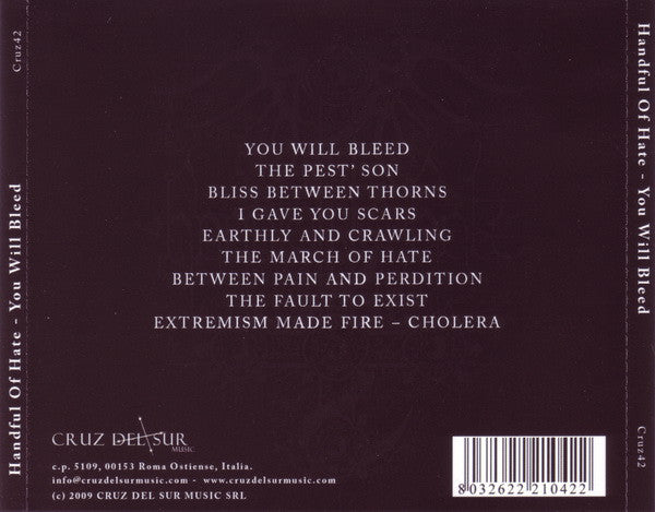 Handful Of Hate : You Will Bleed (Album)