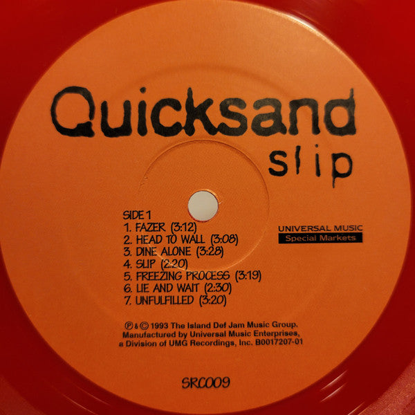 Quicksand (3) : Slip (LP,Album,Limited Edition,Reissue,Remastered,Repress)