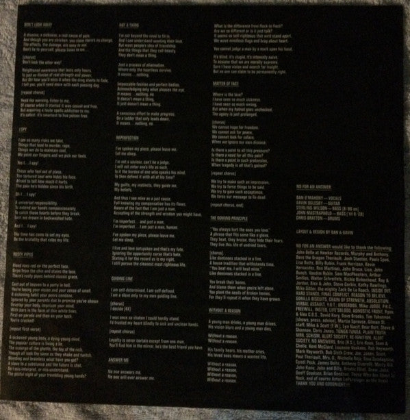 No For An Answer : A Thought Crusade (LP,Album)