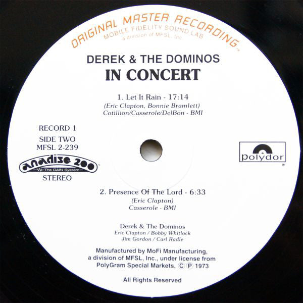 Derek & The Dominos : In Concert (LP,Album,Limited Edition,Numbered,Reissue,Remastered)