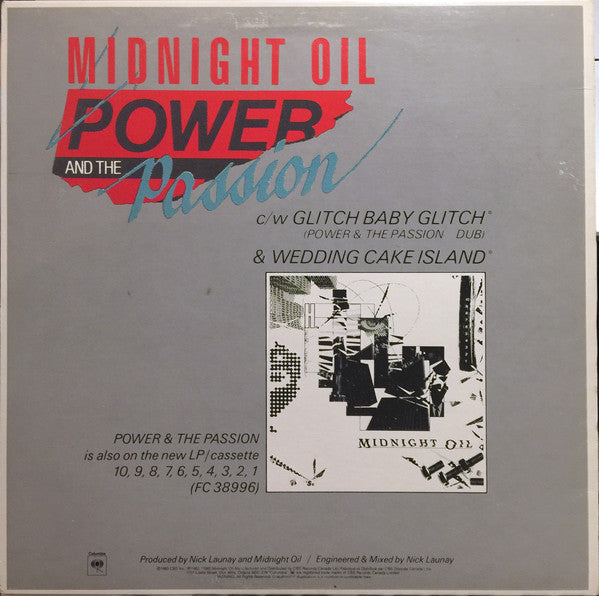 Midnight Oil : Power And The Passion (12",33 ⅓ RPM,Single,Stereo)