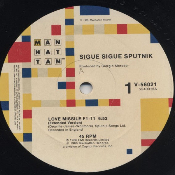 Sigue Sigue Sputnik : Love Missile F1-11 (12",45 RPM,Maxi-Single)