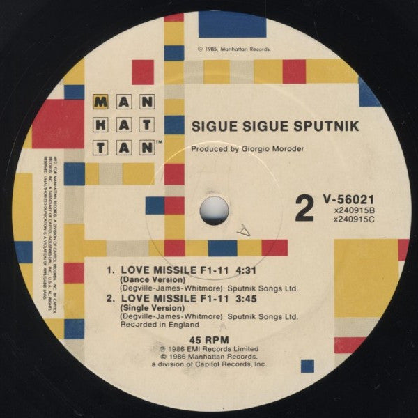 Sigue Sigue Sputnik : Love Missile F1-11 (12",45 RPM,Maxi-Single)