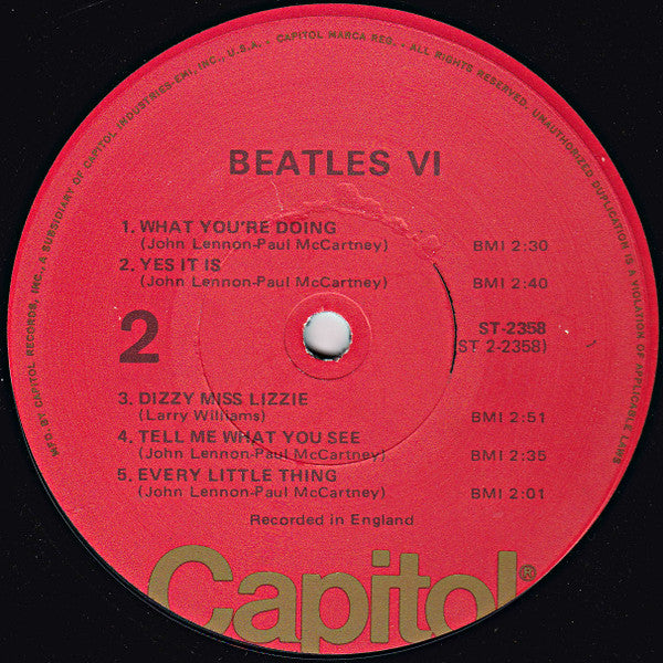 Beatles, The : Beatles VI (LP,Album,Reissue,Stereo)