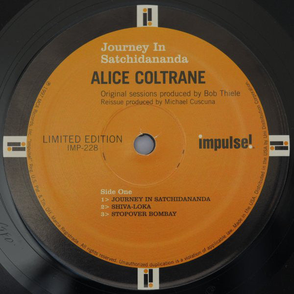 Alice Coltrane Featuring Pharoah Sanders : Journey In Satchidananda (LP,Album,Limited Edition,Reissue)