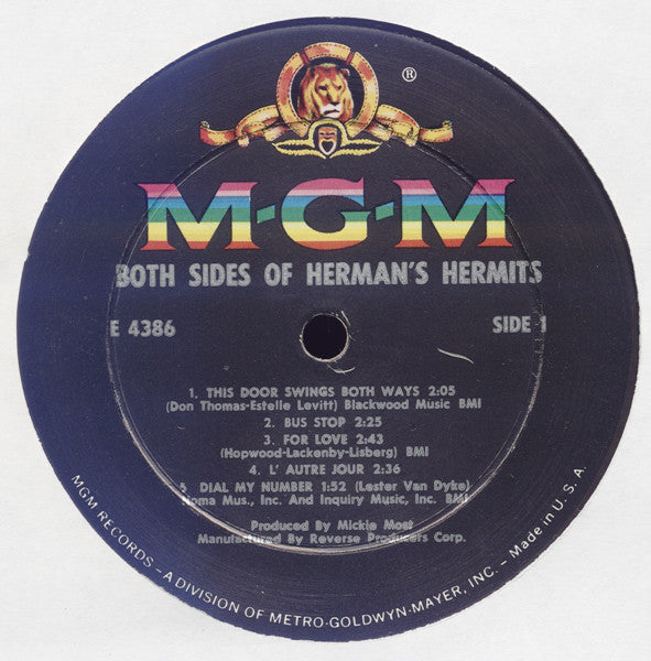 Herman's Hermits : Both Sides Of Herman's Hermits (LP,Album,Mono)