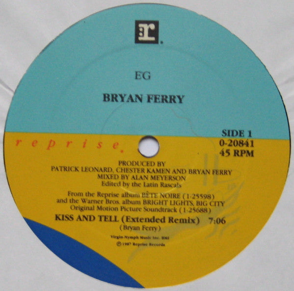 Bryan Ferry : Kiss And Tell (12",45 RPM,Maxi-Single)
