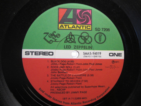 Led Zeppelin : Untitled (LP,Album,Club Edition)