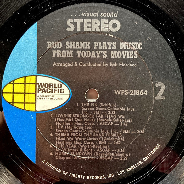 Bud Shank : Plays Music From Today's Movies (LP,Album,Stereo)