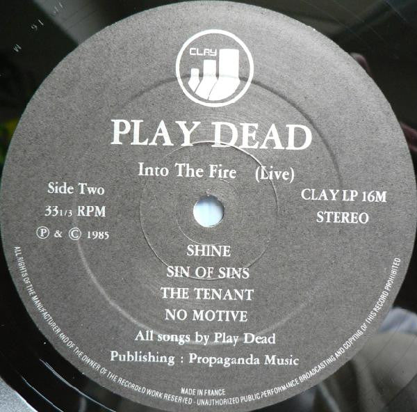 Play Dead (2) : Into The Fire ~ Live ~ (LP,Stereo)
