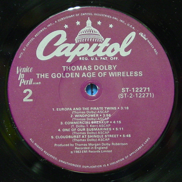 Thomas Dolby : The Golden Age Of Wireless (LP,Album,Repress)