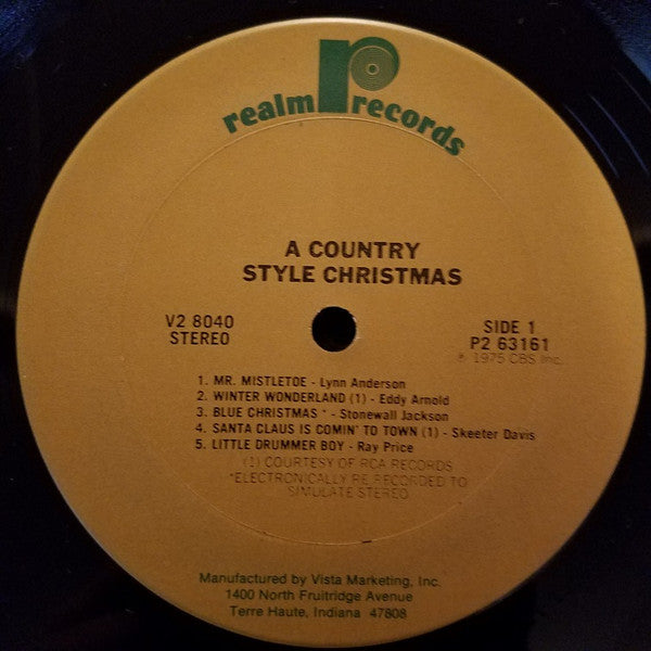 Various : A Country Style Christmas (LP,Compilation,Reissue,Stereo)