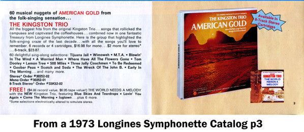 New Kingston Trio, The : The World Needs A Melody (LP,Album)