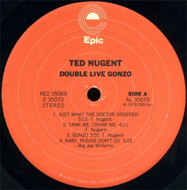 Ted Nugent : Double Live Gonzo! (LP,Album,Stereo)