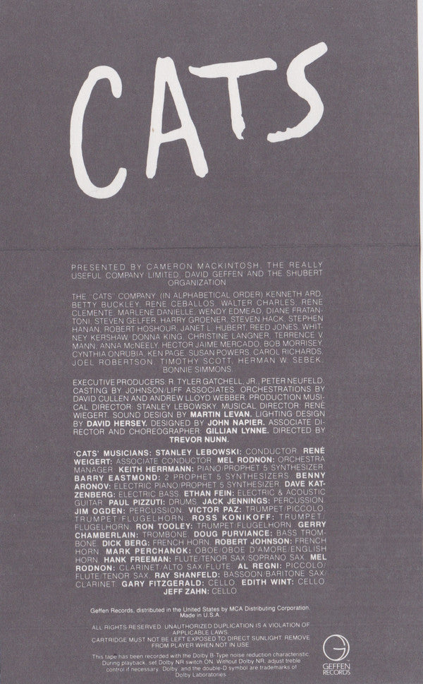 Andrew Lloyd Webber : Cats: Complete Original Broadway Cast Recording ()