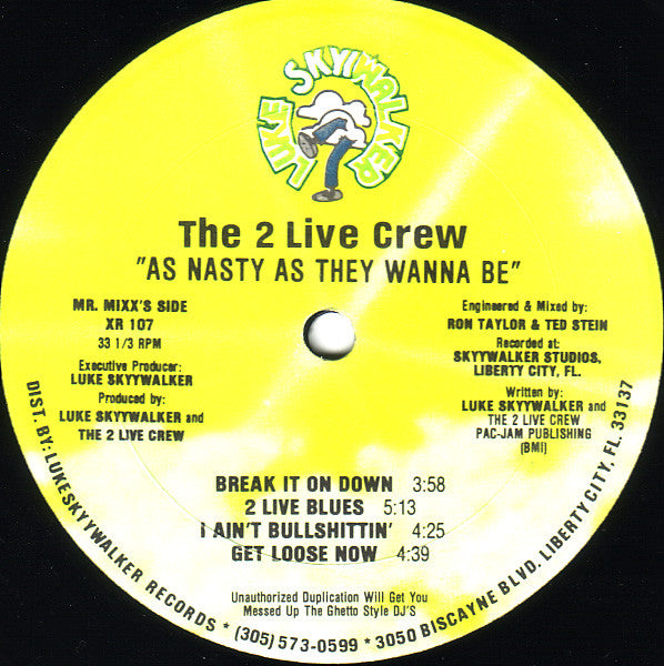 2 Live Crew, The : As Nasty As They Wanna Be (LP,Album)