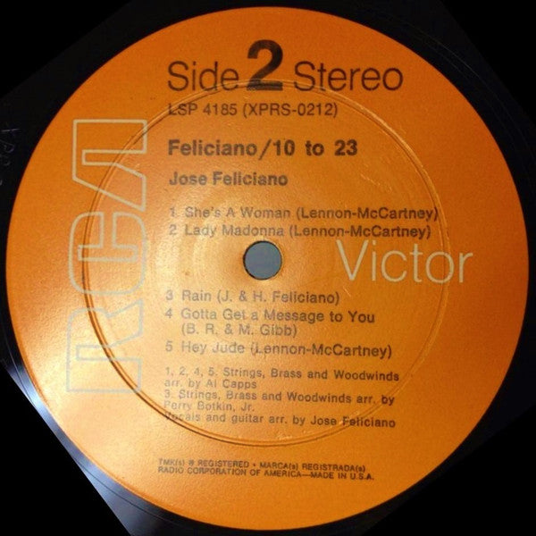 José Feliciano : 10 To 23 (LP,Album,Stereo)
