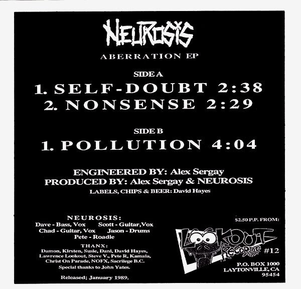 Neurosis : Aberration EP (7",45 RPM,EP)