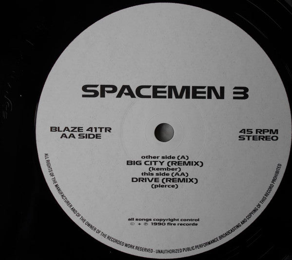 Spacemen 3 : Big City - Drive (12",45 RPM,Single,Stereo)