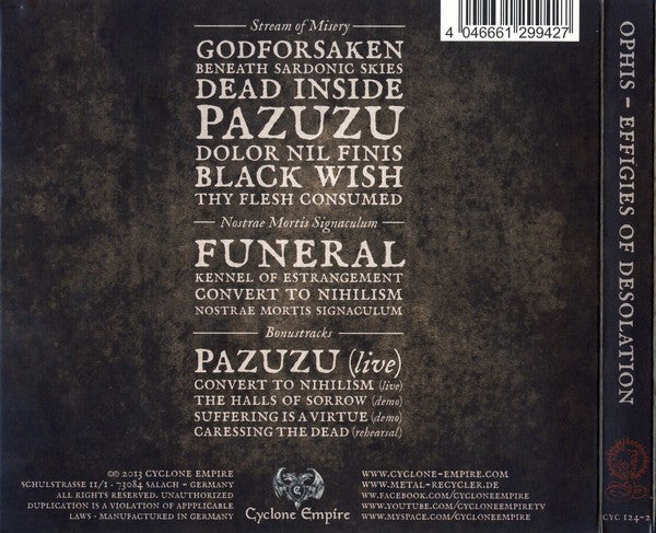 Ophis : Effigies Of Desolation (Compilation)