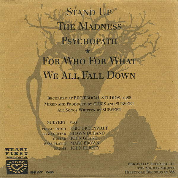 Subvert : The Madness Must End! (7",33 ⅓ RPM,EP,Reissue)
