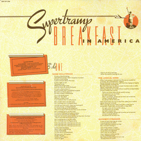 Supertramp : Breakfast In America (LP,Album,Stereo)