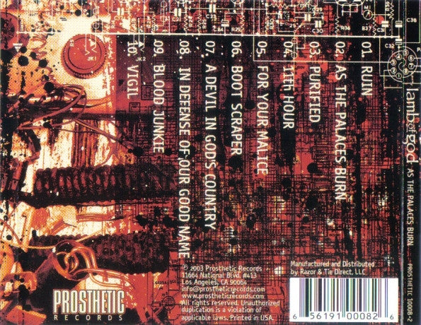 Lamb Of God : As The Palaces Burn (Album)
